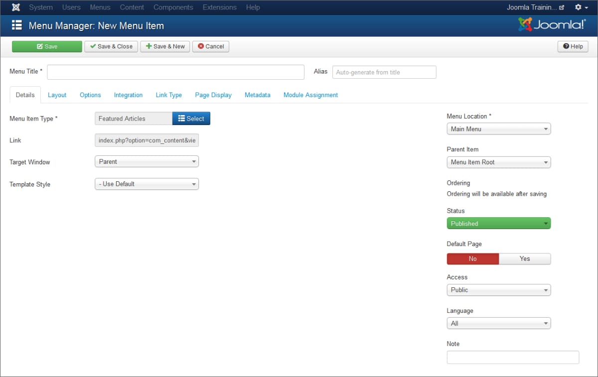 How to Edit Menus in Joomla 3